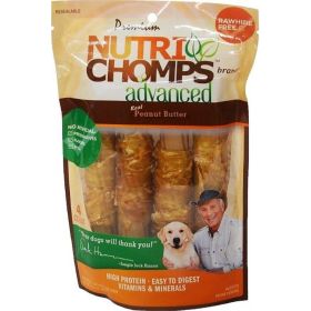 Nutri Chomps Advanced Twists Dog Treat Peanut Butter Flavor