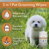 Dog and Cat Wipes for Pet Grooming with Chlorhexidine and Silk Protein Cleaning and Deodorizing Wet Wipes for Body Face and Paws Safe for Puppies and