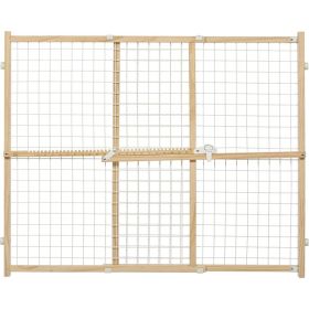 MidWest Wire Mesh Wood Presuure Mount Pet Safety Gate (Option: 32" tall)