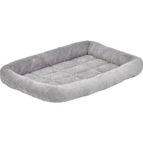 MidWest Quiet Time Deluxe Diamond Stitch Pet Bed Gray for Dogs (Option: X Small)