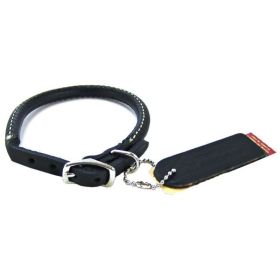 Circle T Pet Leather Round Collar Black (Option: 12" Neck)