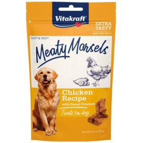 Vitakraft Meaty Morsels Mini Chicken Recipe with Sweet Potato Dog Treat (Option: 4.2 oz)