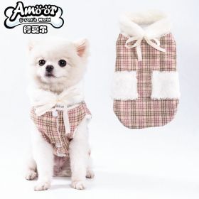 Winter Pet Clothes For Dog & Cat; Warm Dog Sweater Cat Sweatshirt; Winter Dog Hoodie Pet Apparel (Color: pink, size: XXL)