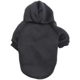 Pet Sweatshirt With Hoodie; Machine Washable Sweater For Dogs Puppies Sweater Clothes Apparel (Color: black, size: M)